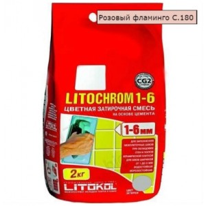 Затирка LITOCHROM 1-6 С.180 розовый фламинго 2 кг 